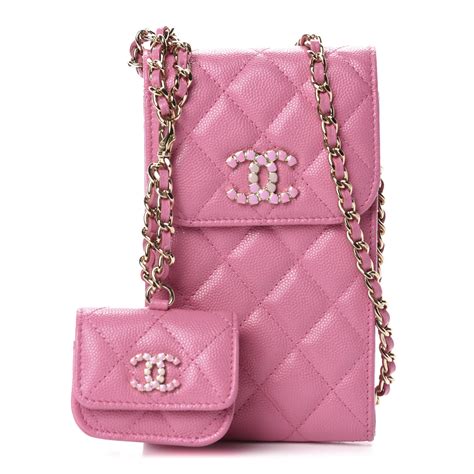 chanel quilted phone case|chanel phone case with chain.